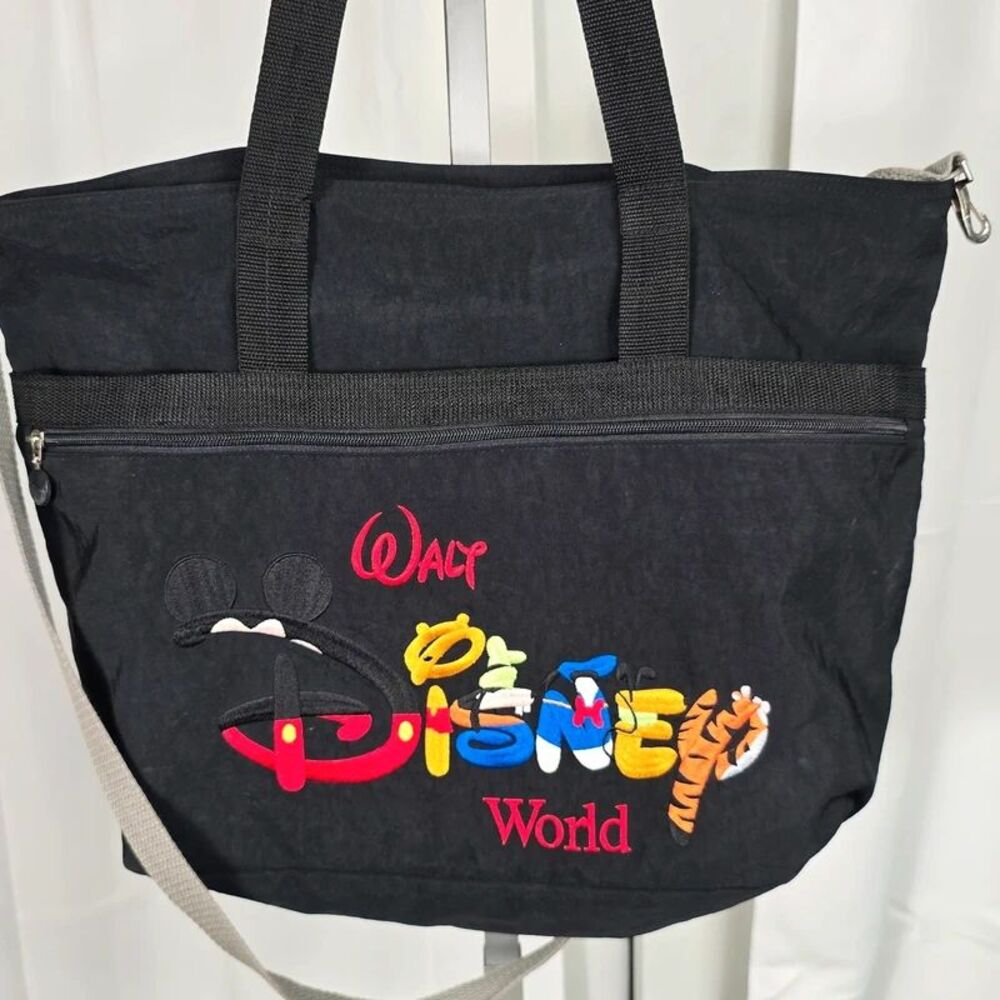 Vintage Disney Pooh Themed Nylon Tote Bag